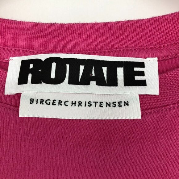 Rotate Birger Christensen Aster Sunday T-Shirt in Carmine Rose pink Size XS - Picture 5 of 16